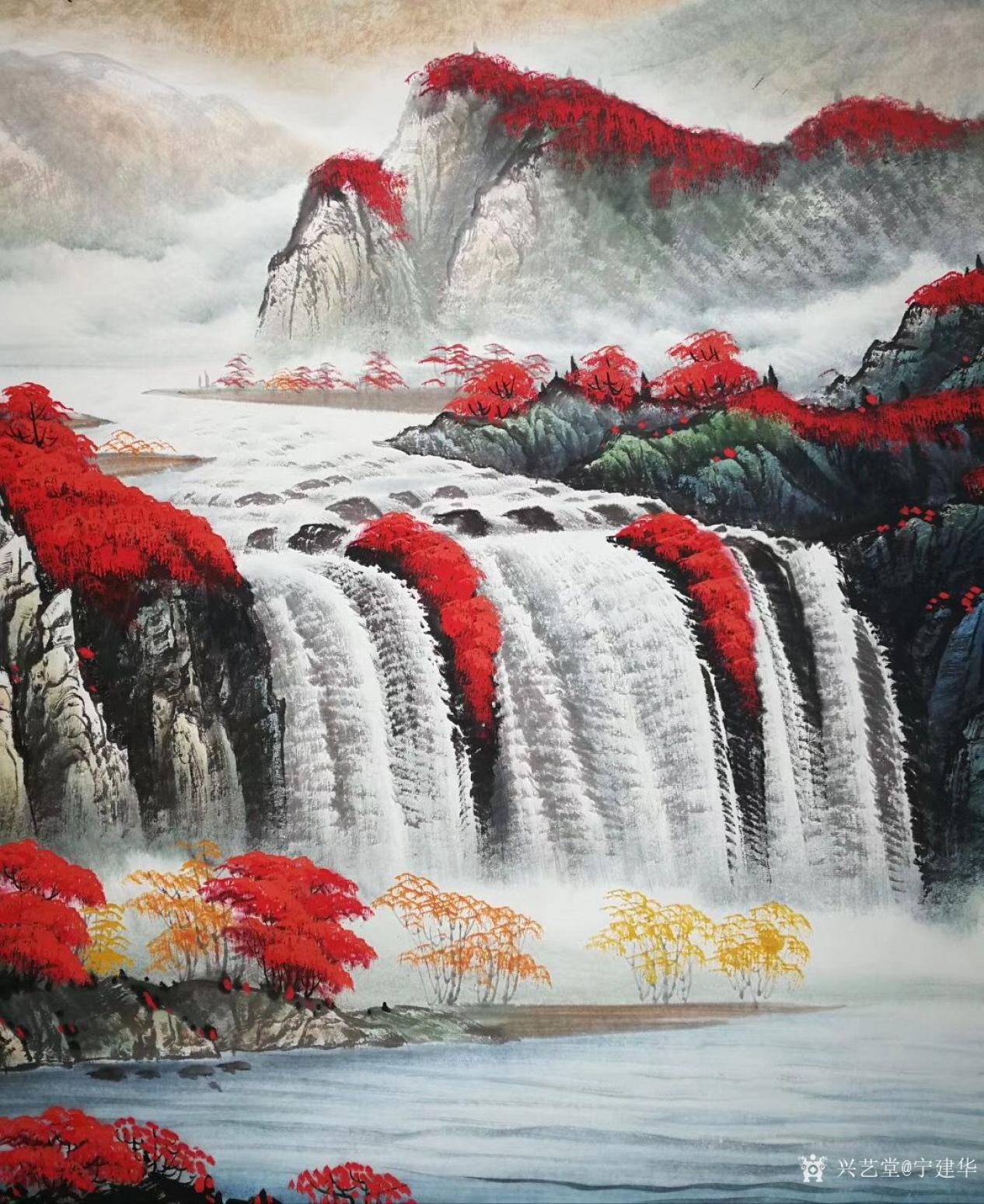 寧建華國畫作品《鴻運(yùn)當(dāng)頭》