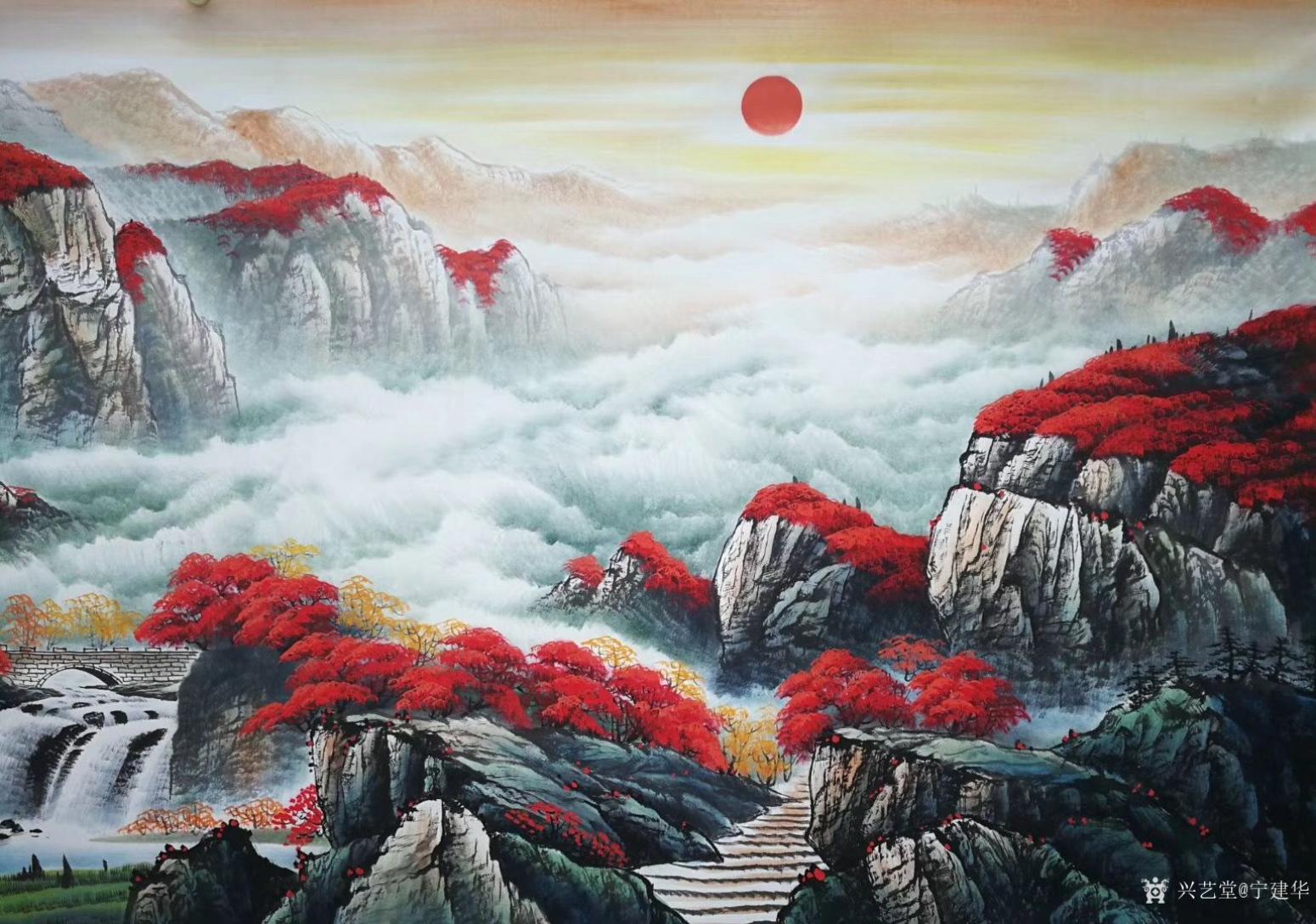 寧建華國畫作品《鴻運(yùn)當(dāng)頭》【圖2】