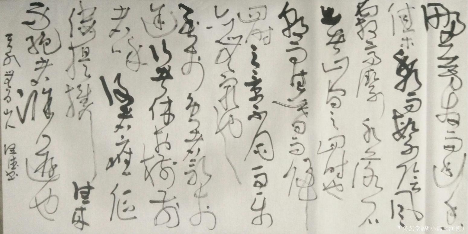 胡小煒(潤(rùn)德)書(shū)法作品《野芳發(fā)而幽香》【圖0】