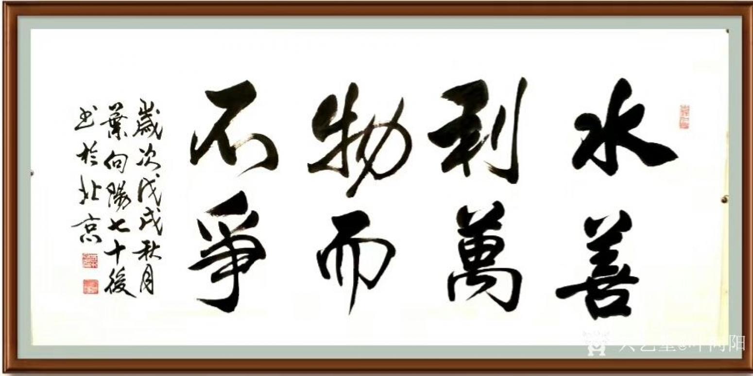 葉向陽書法作品《水善利萬物而不爭》