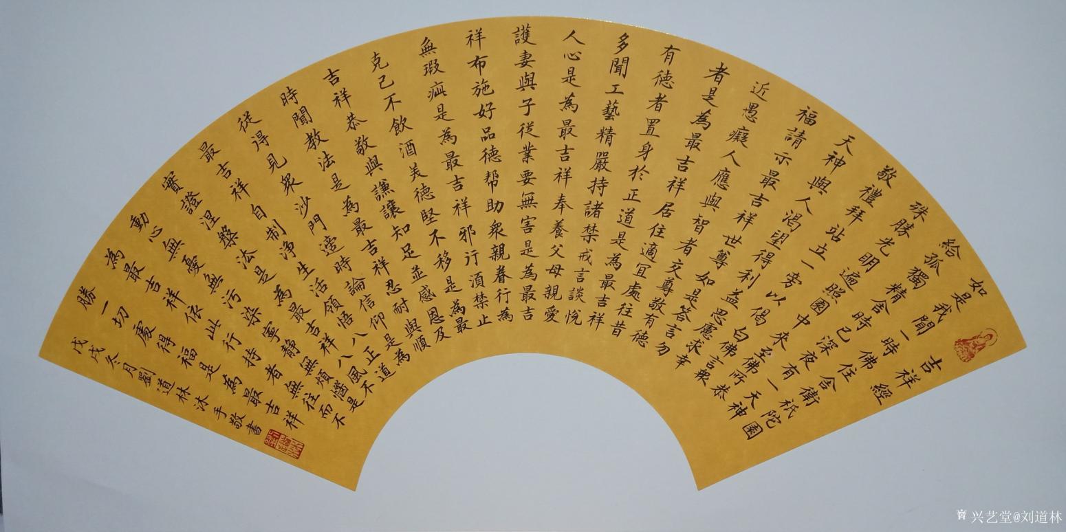 劉道林書法作品《扇面吉祥經(jīng)》【圖0】