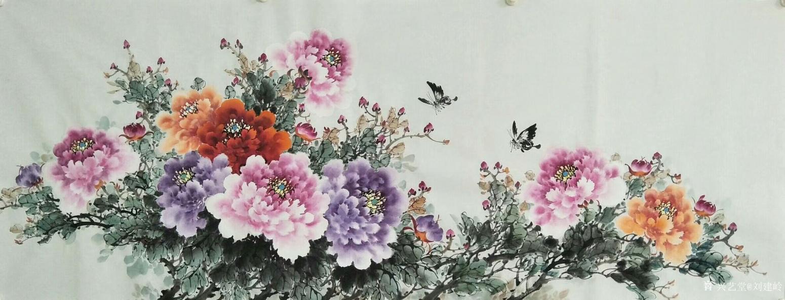 劉建嶺國(guó)畫作品《花開富貴》【圖0】