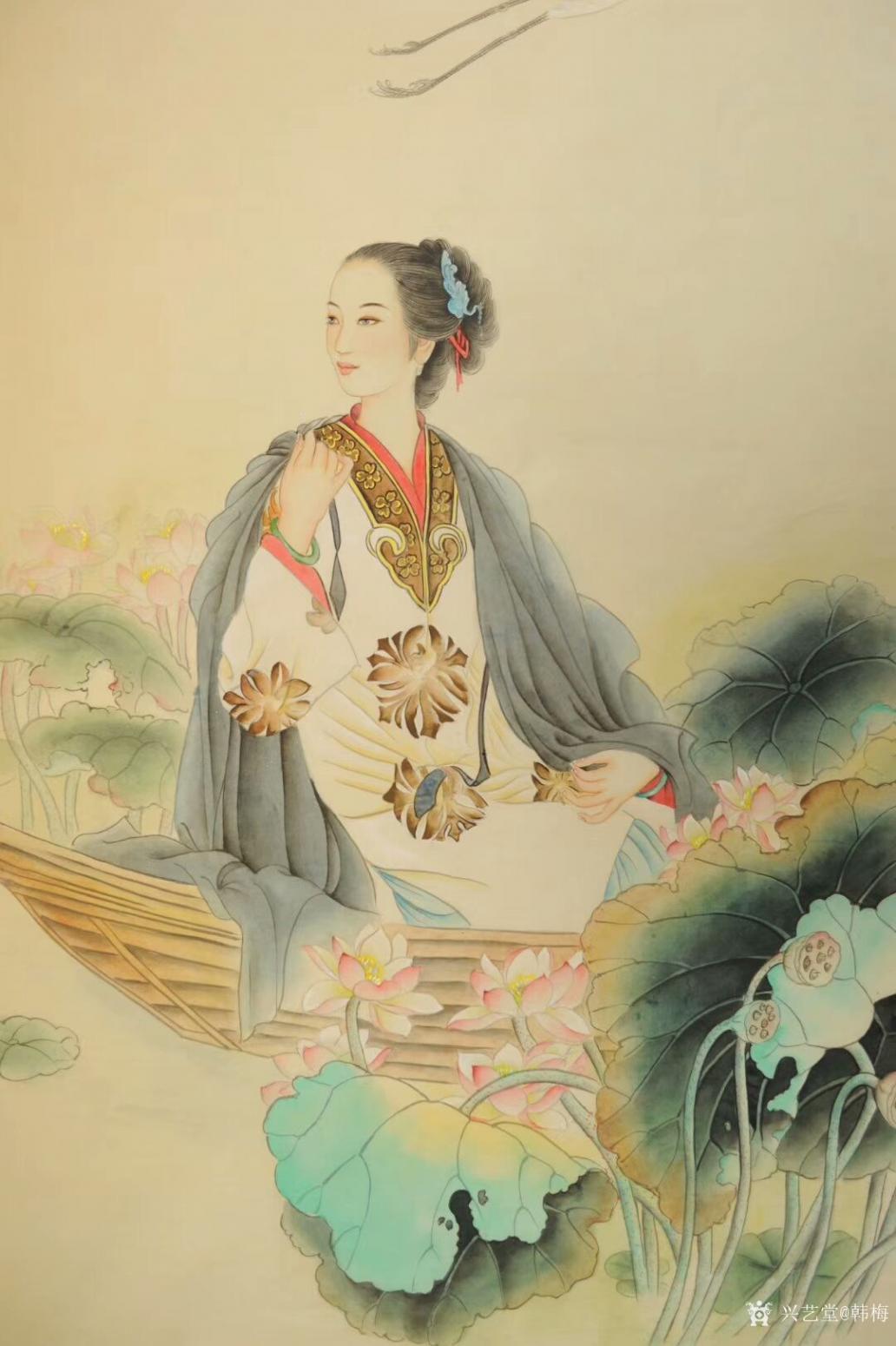 韓梅國畫作品《才女李清照》【圖1】