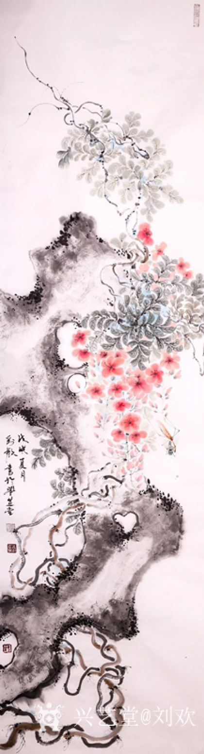 劉歡國畫作品《花鳥》