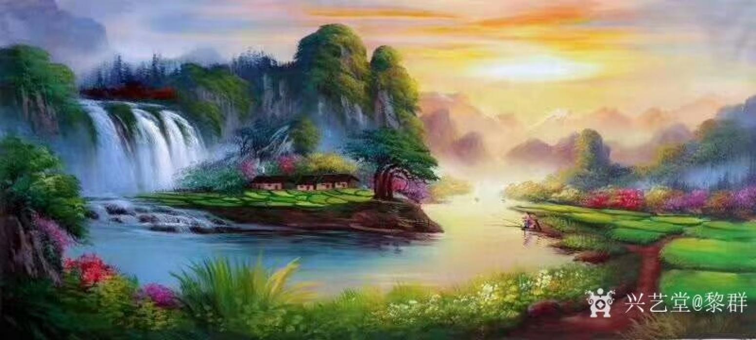 黎群油畫作品《風(fēng)景油畫-鴻運當(dāng)頭》