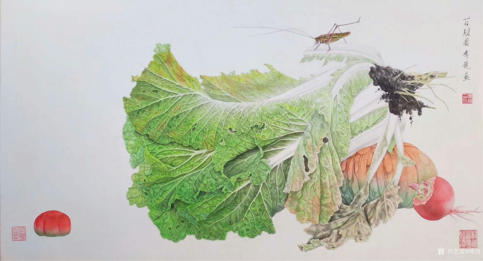 傅饒國(guó)畫作品《百財(cái)圖》