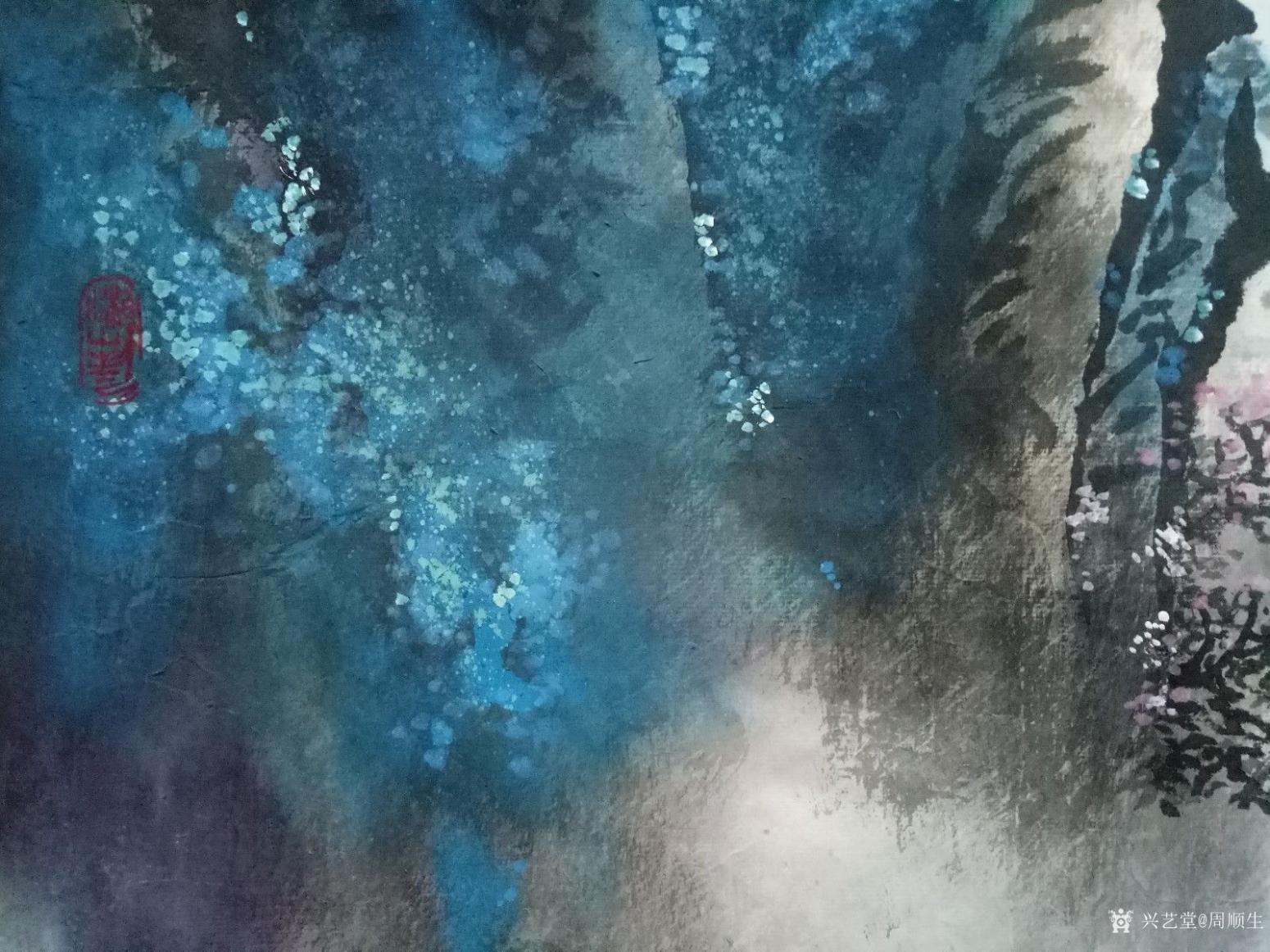 周順生國畫作品《大六尺旭日東升》【圖3】