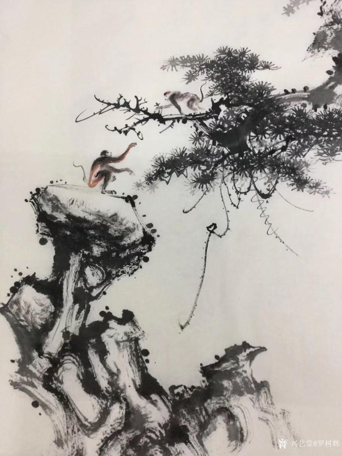 羅樹(shù)輝國(guó)畫作品《松-聊到深處話題多》【圖0】
