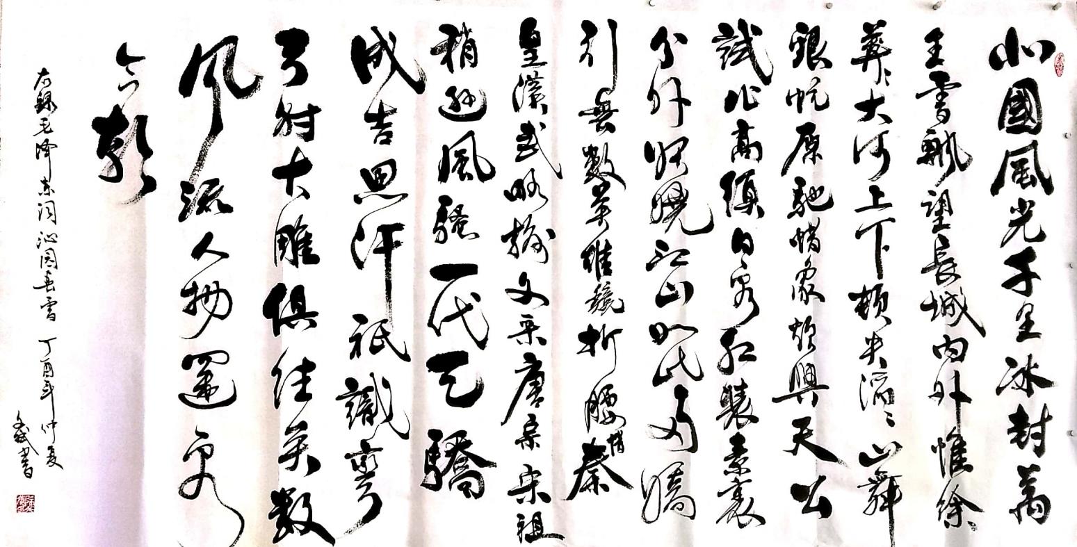 陳文斌書法作品《沁園春雪》