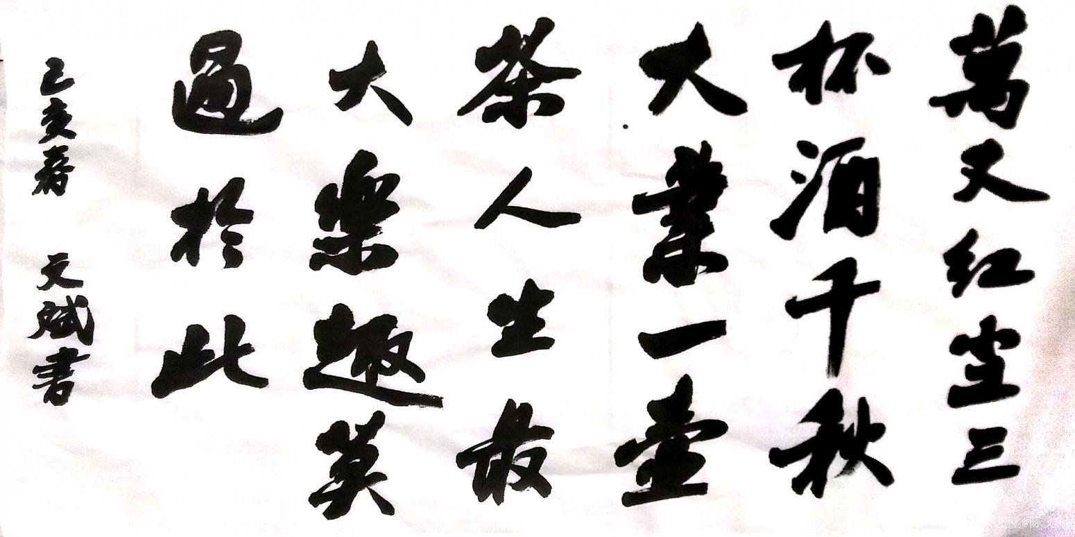 陳文斌書法作品《人生禪語》