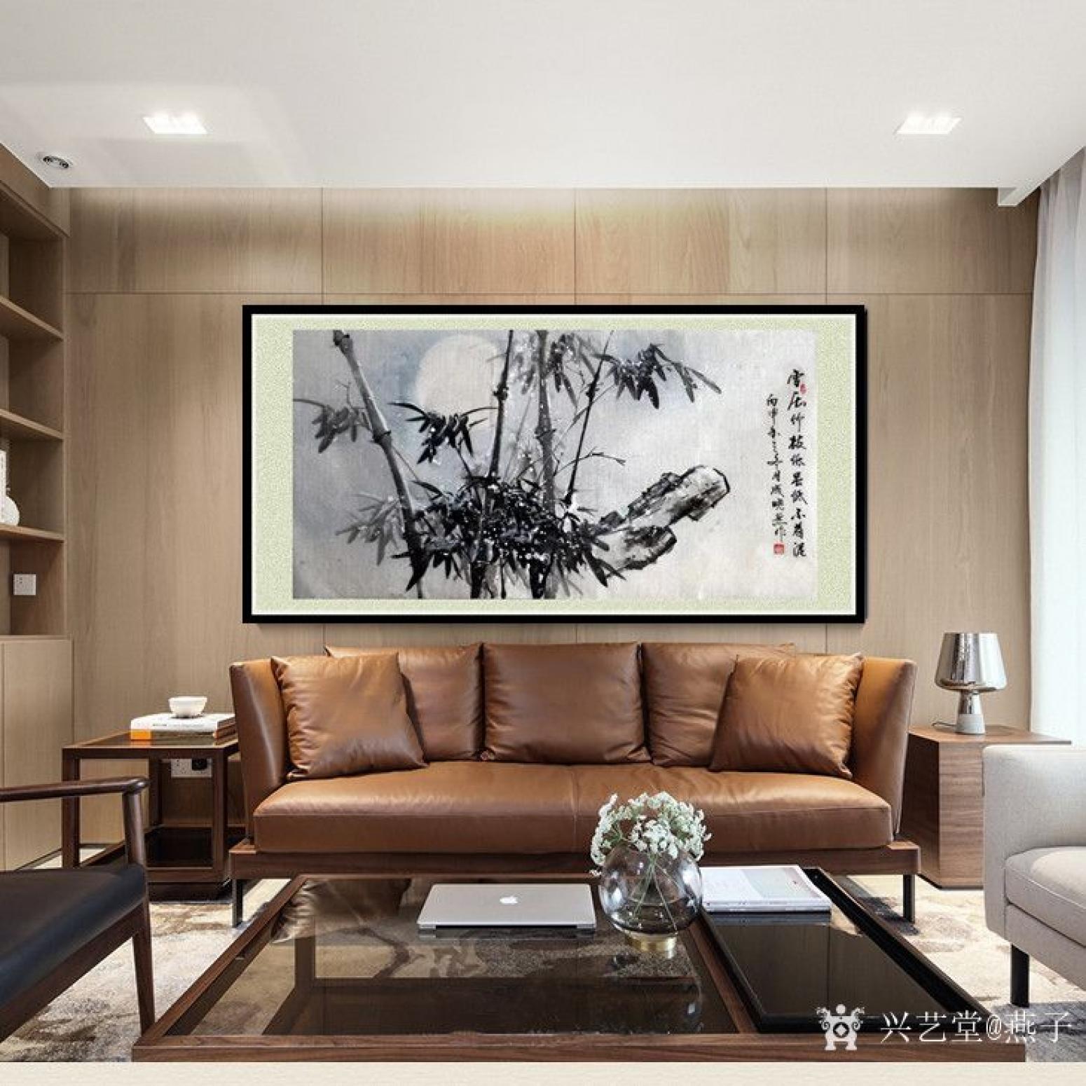 成曉燕國(guó)畫作品《雪壓竹枝低雖低不著泥》【圖4】