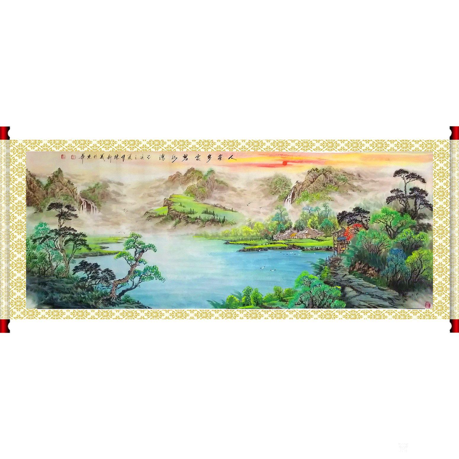 陳新義國畫作品《人家多處碧水灣》【圖2】