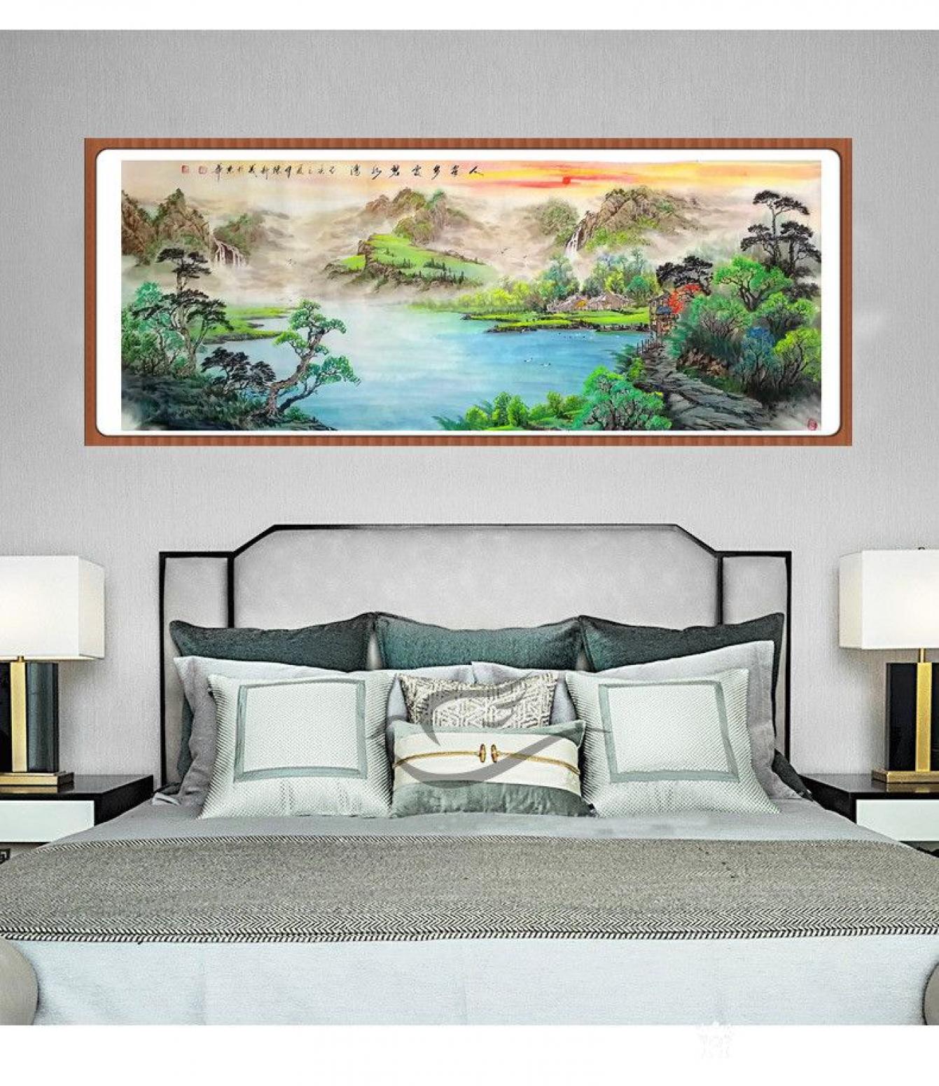 陳新義國畫作品《人家多處碧水灣》【圖4】