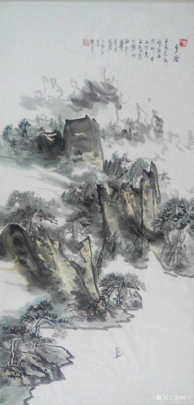 陳宇國(guó)畫(huà)作品《鄉(xiāng)路》【圖0】