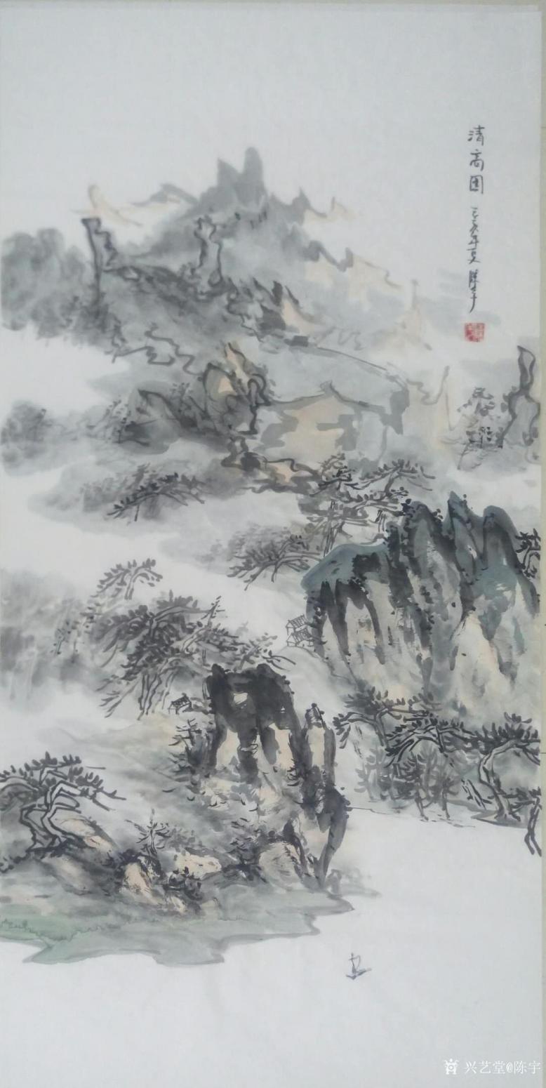 陳宇國(guó)畫作品《《清高圖》》
