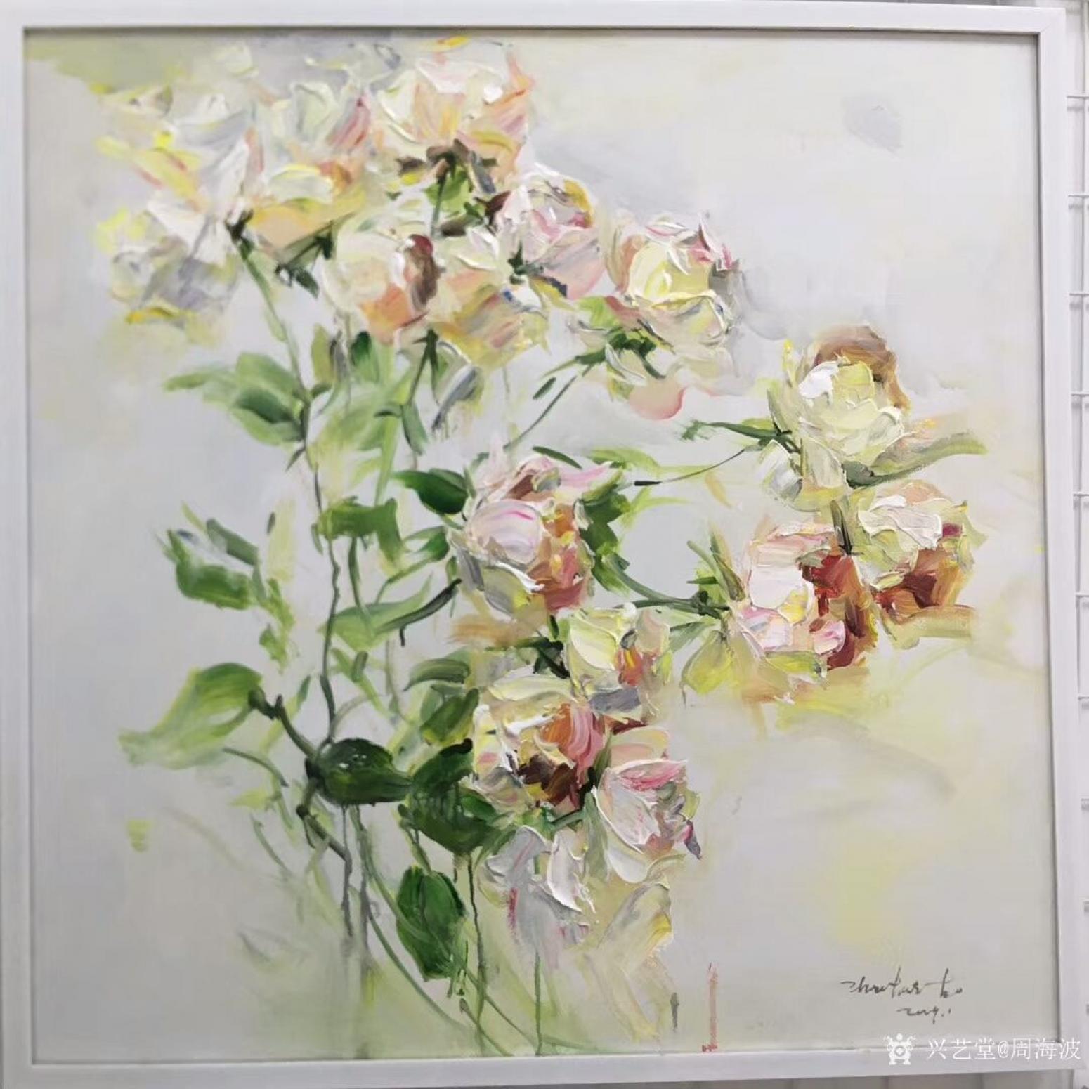 周海波油畫作品《北歐風(fēng)格花卉2》【圖0】
