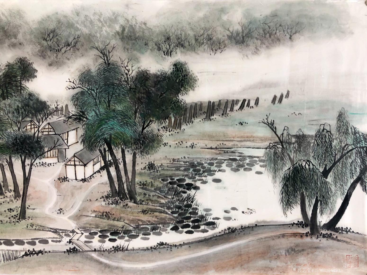 15363151193國畫作品《湖莊清夏圖》【圖4】