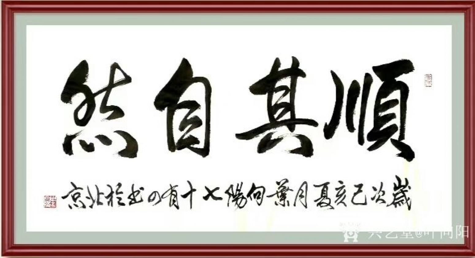 葉向陽(yáng)書(shū)法作品《順其自然》【圖1】