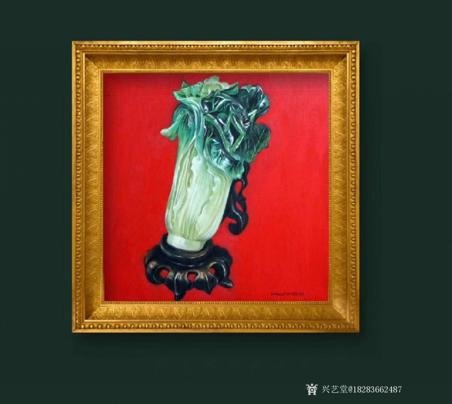 18283662487油畫作品《藏品級高端油畫玉百財》