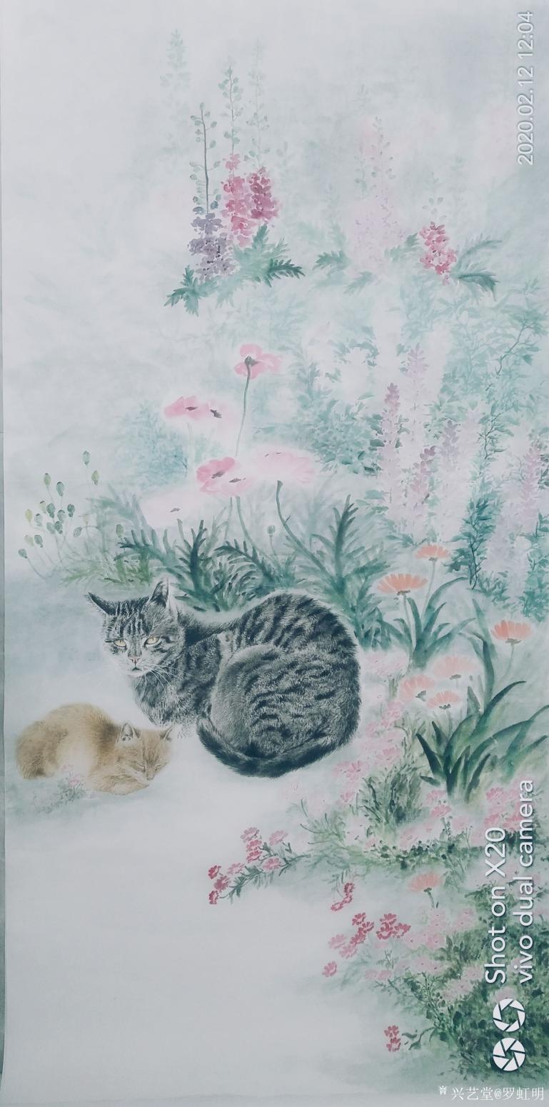 羅虹明國(guó)畫作品《陪你去看花》