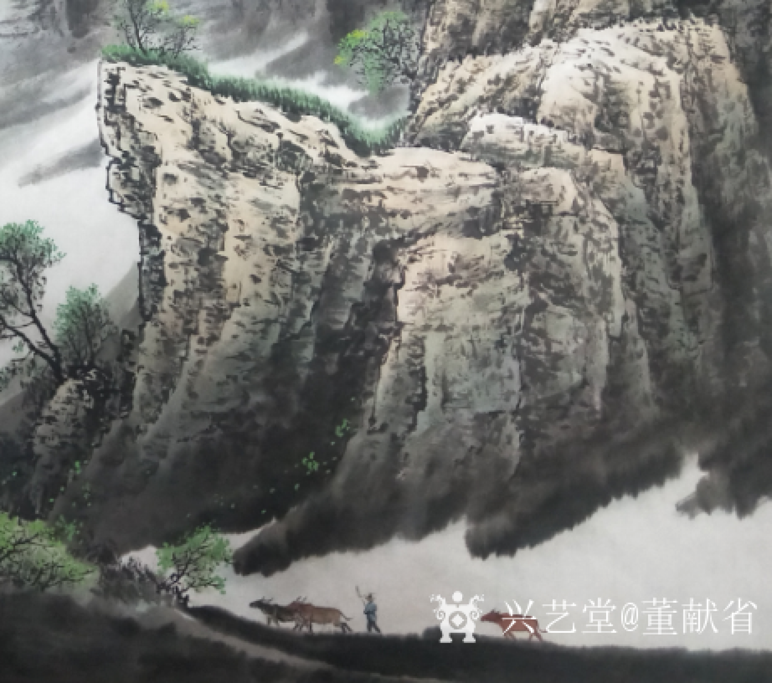 董獻(xiàn)省國(guó)畫作品《春之歌》【圖2】