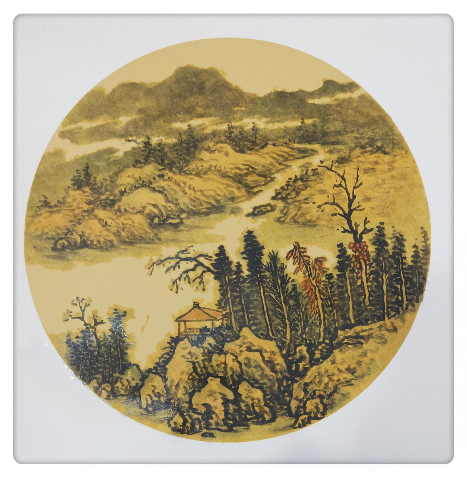 宋保江國畫作品《家山新綠》【圖0】