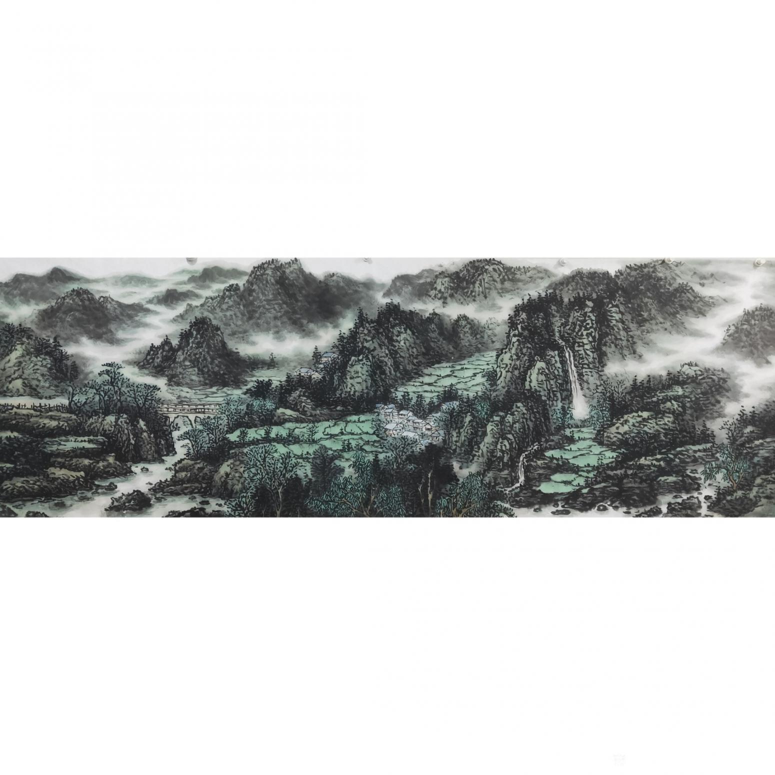 宋保江國畫作品《家山新綠》【圖1】