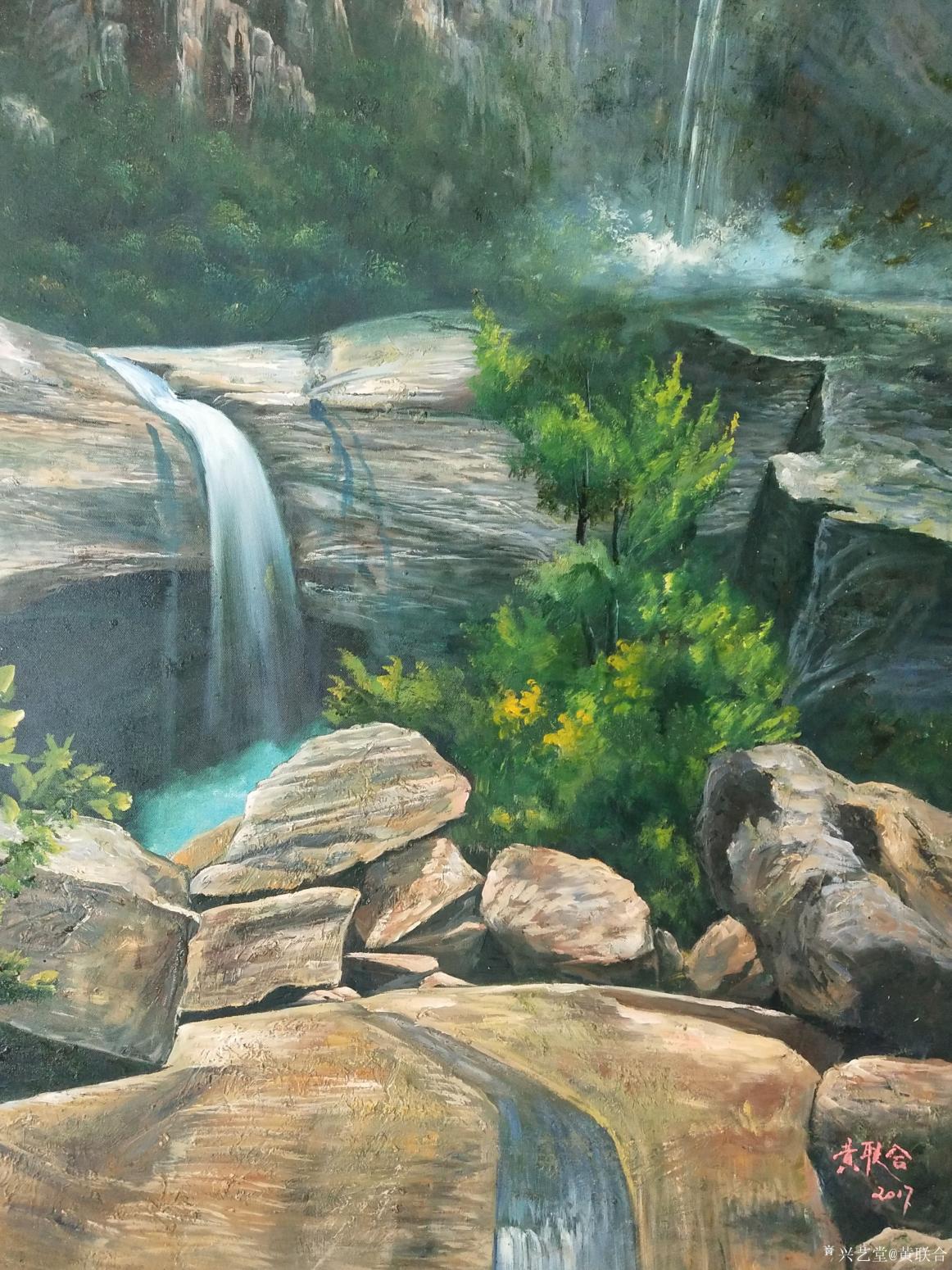 黃聯(lián)合油畫作品《高山流水》【圖3】