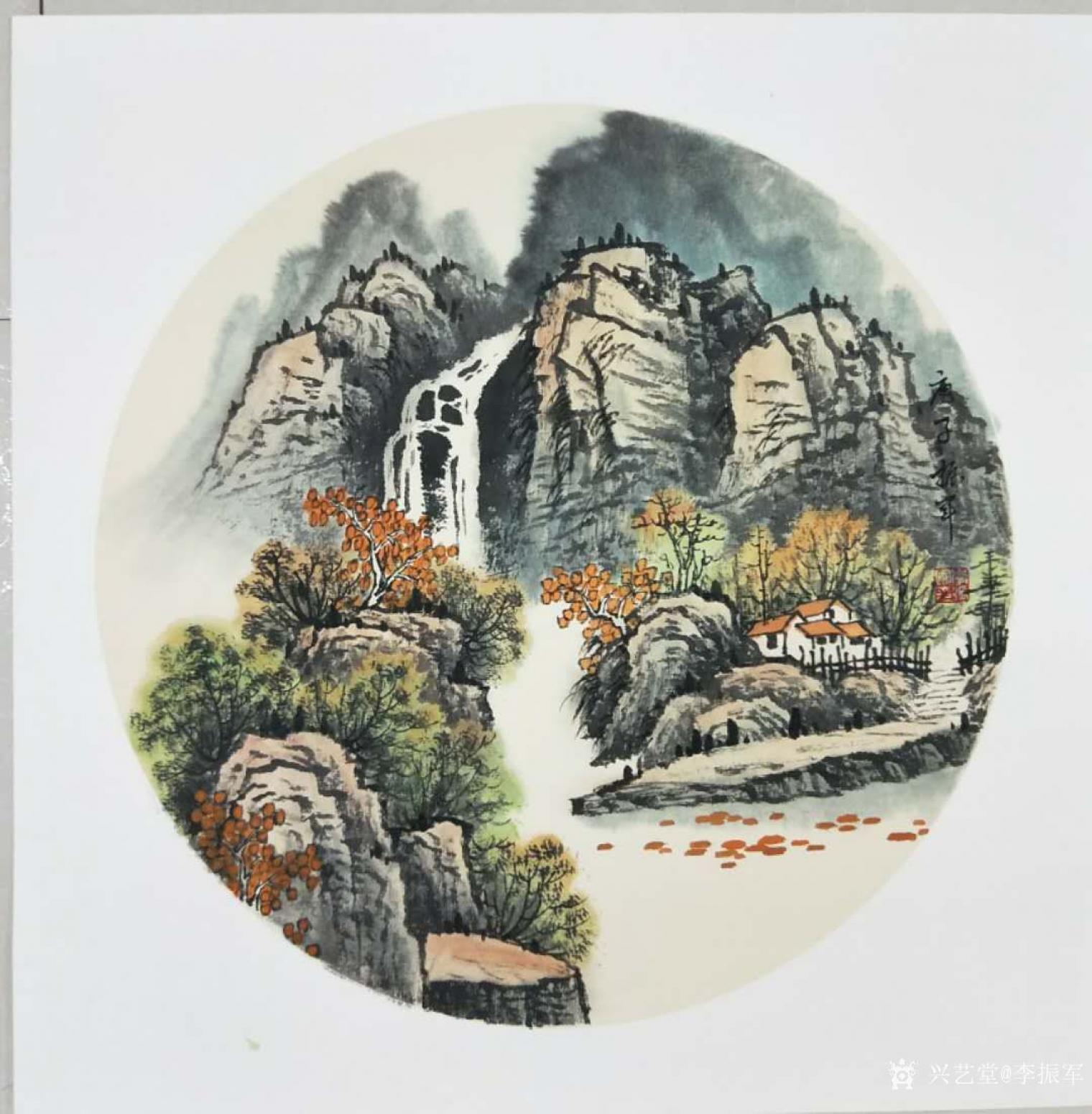 李振軍國(guó)畫作品《仿古山水(2)》