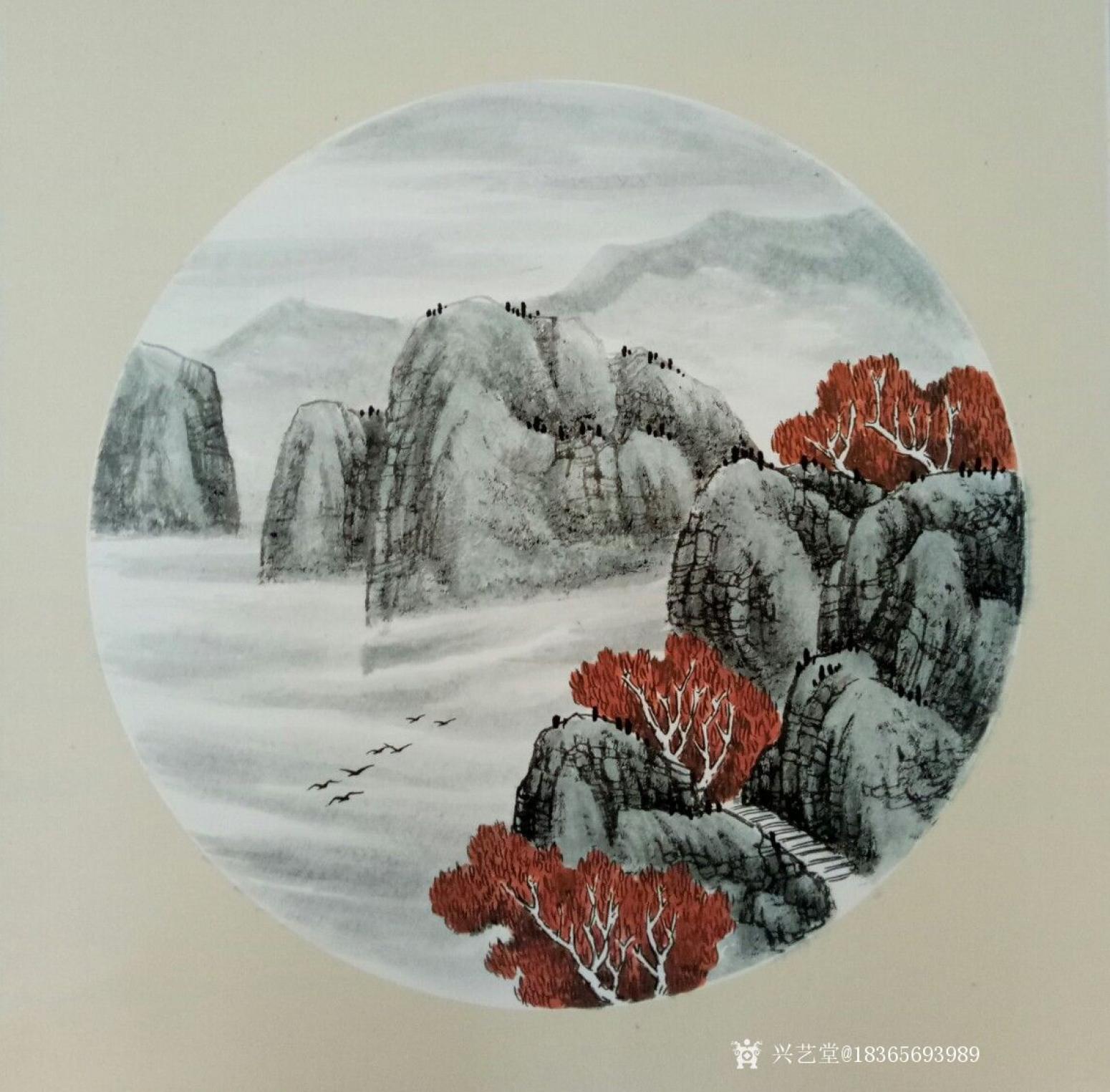 18365693989國(guó)畫(huà)作品《山水畫(huà)小品》