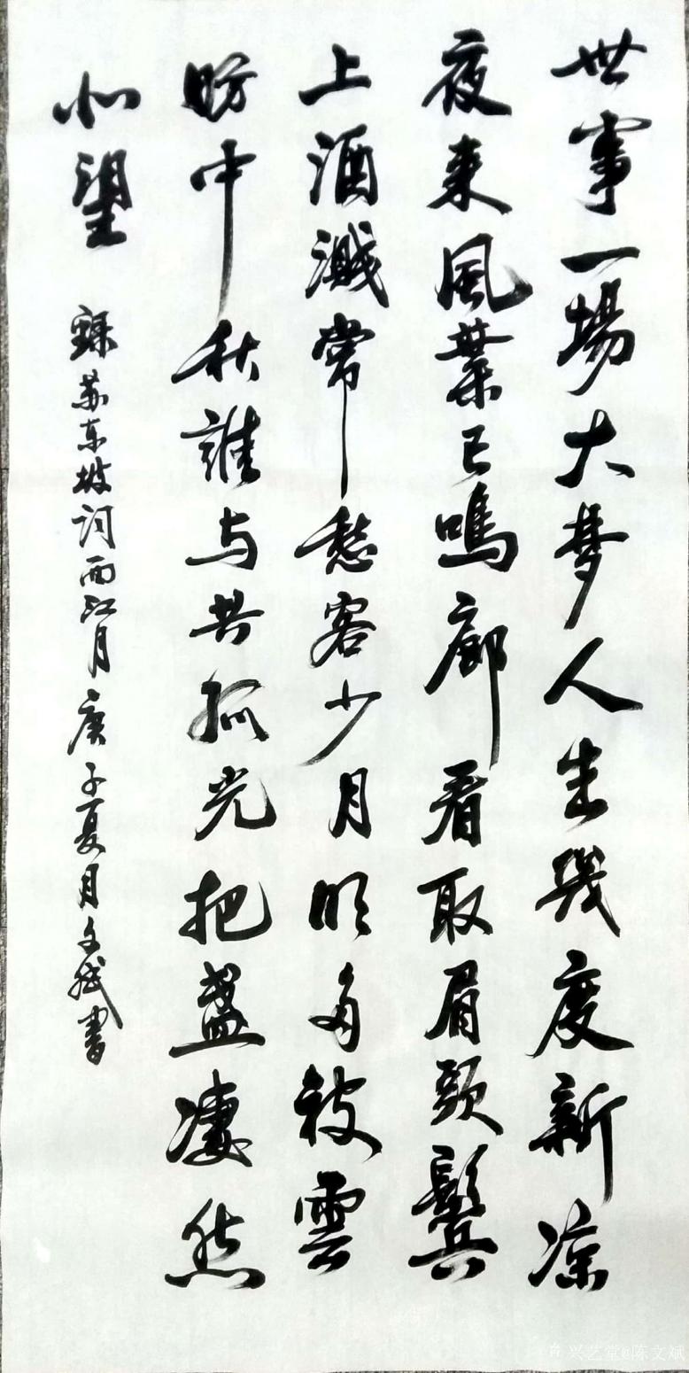 陳文斌書法作品《蘇東坡《西江月》》