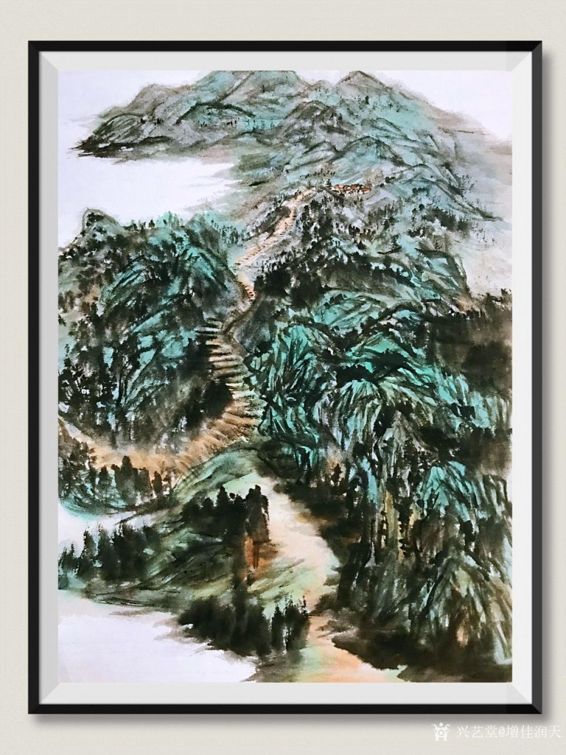 蔣增佳國(guó)畫作品《遙遠(yuǎn)的故鄉(xiāng)》