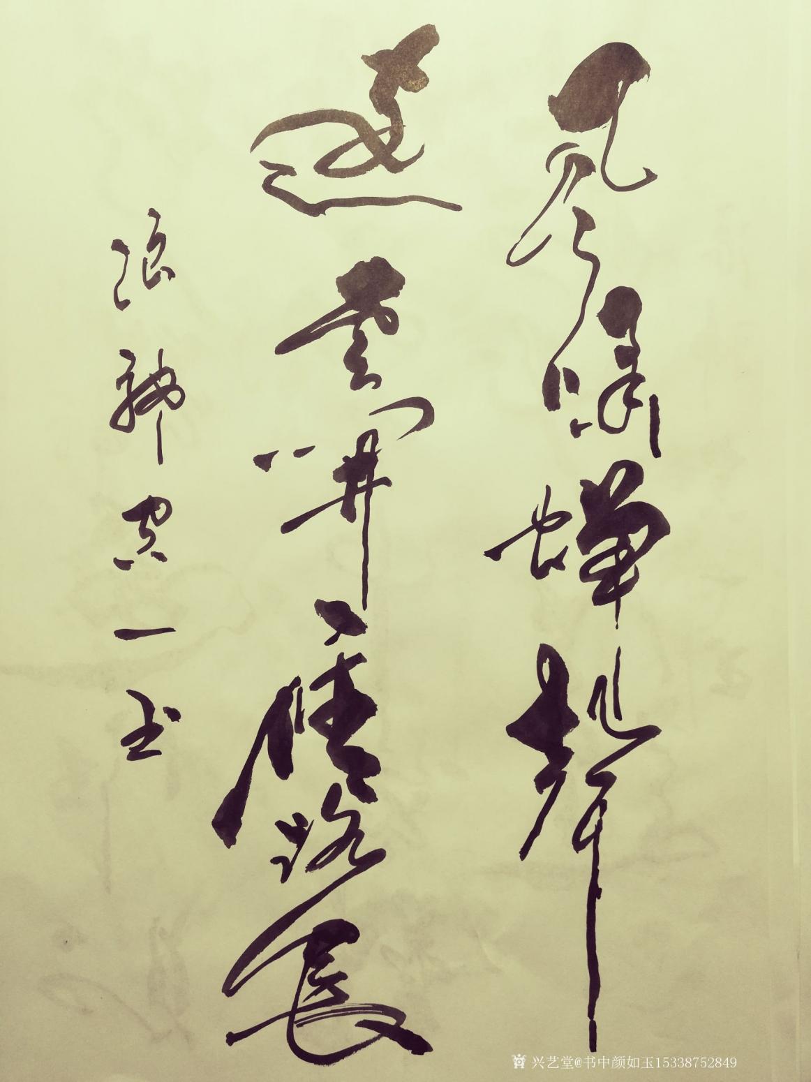 書(shū)中顏如玉15338752849書(shū)法作品《風(fēng)嘯蟬聲遠(yuǎn)》【圖0】