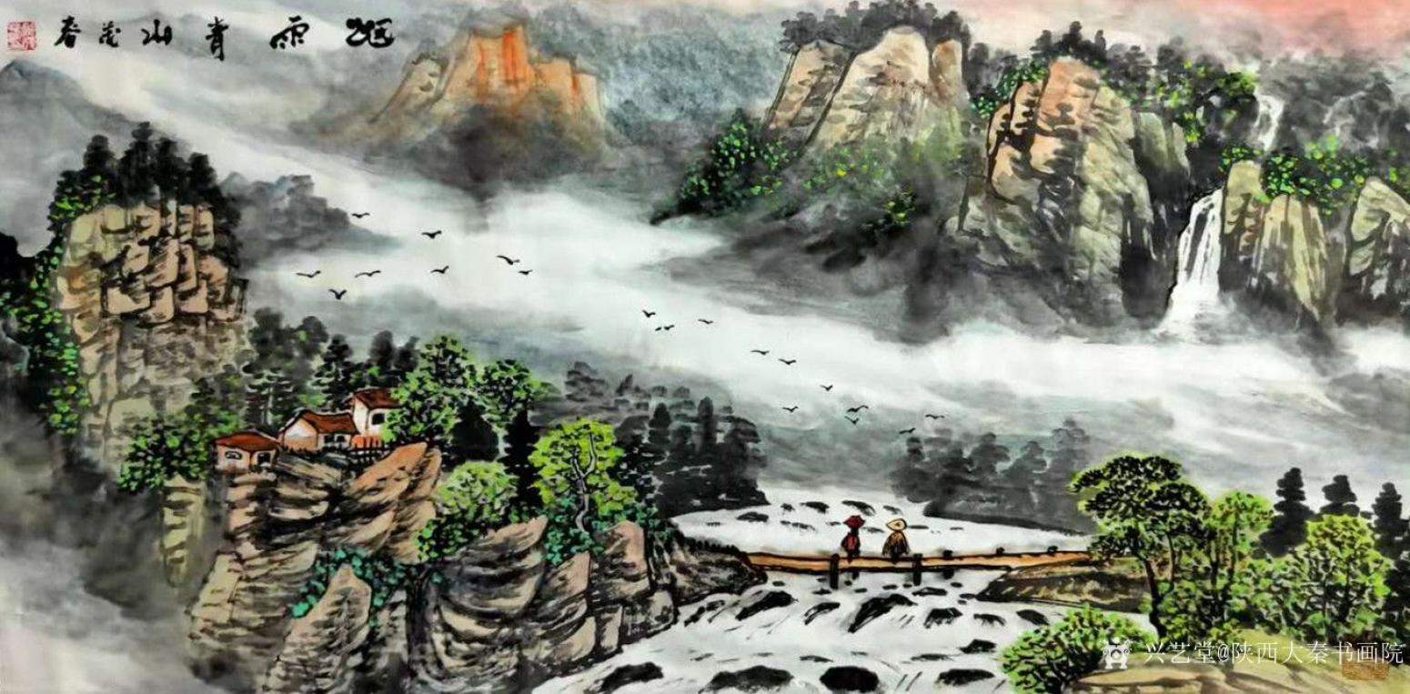 陜西大秦書畫院國(guó)畫作品《臧茂春三尺作品》【圖0】