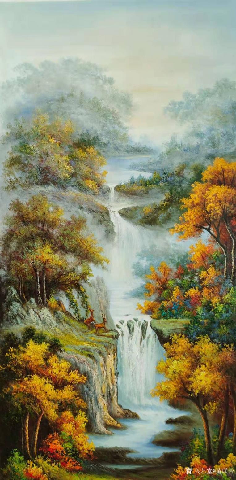 黃聯(lián)合油畫作品《黃聯(lián)合油畫高山流水》【圖0】