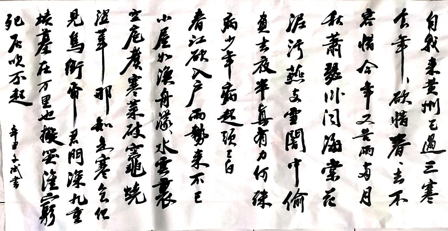 陳文斌書法作品《黃州寒食詩二首》