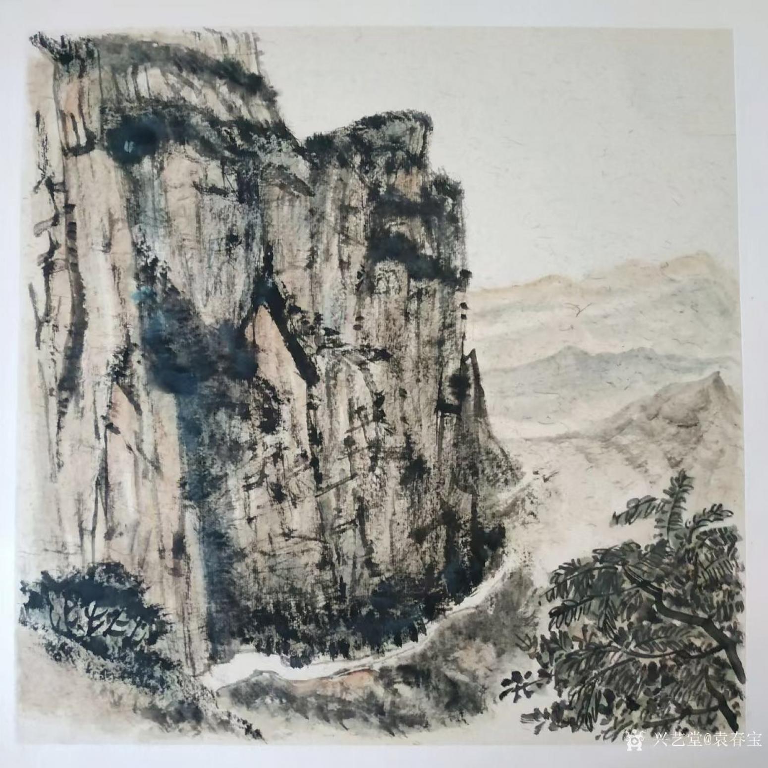 袁春寶國(guó)畫(huà)作品《太行風(fēng)骨》