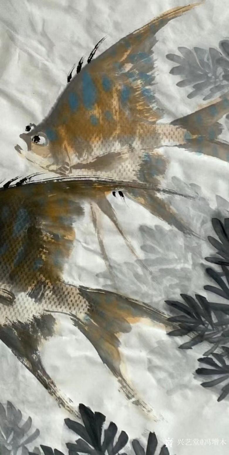 馮增木國畫作品《無事賞魚樂》【圖1】