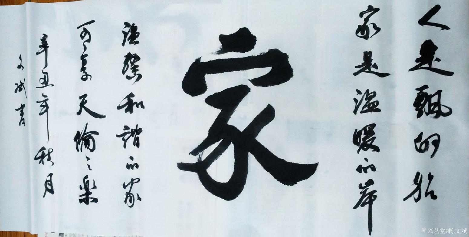 陳文斌書法作品《家》