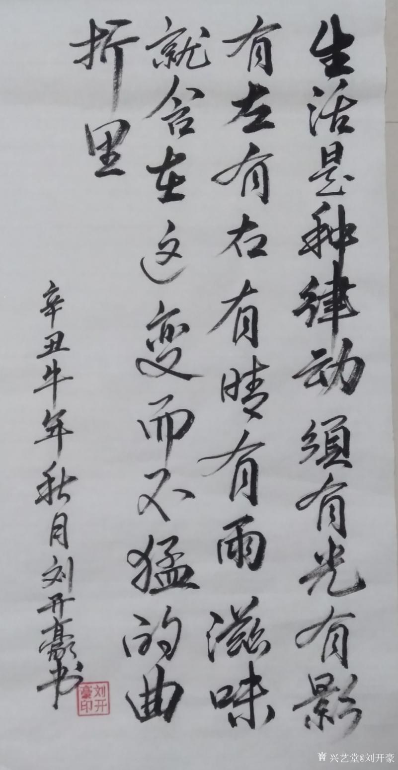 劉開豪書法作品《《生活是種律動》》