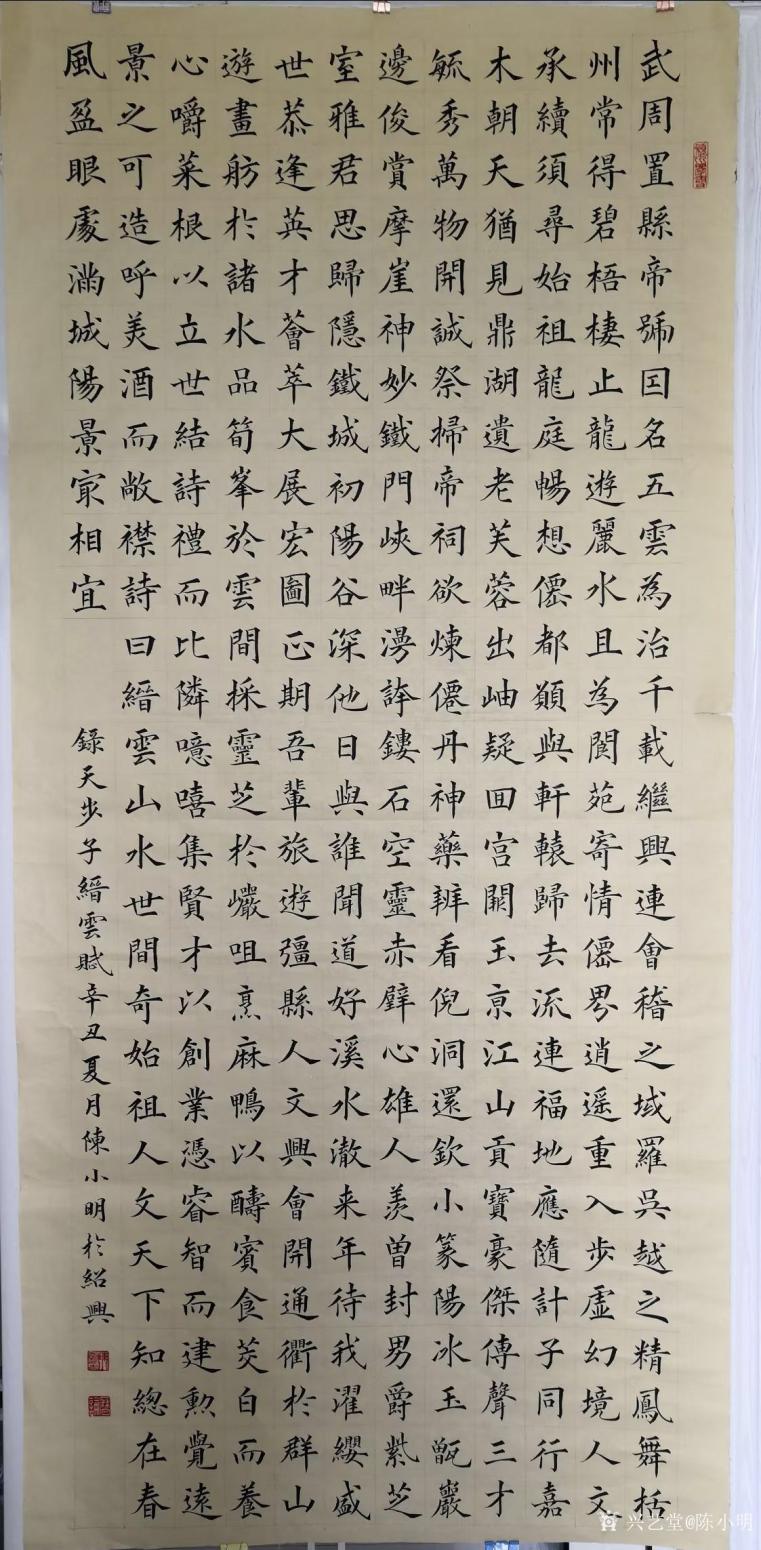 陳小明書法作品《楷書-天步子縉云賦》