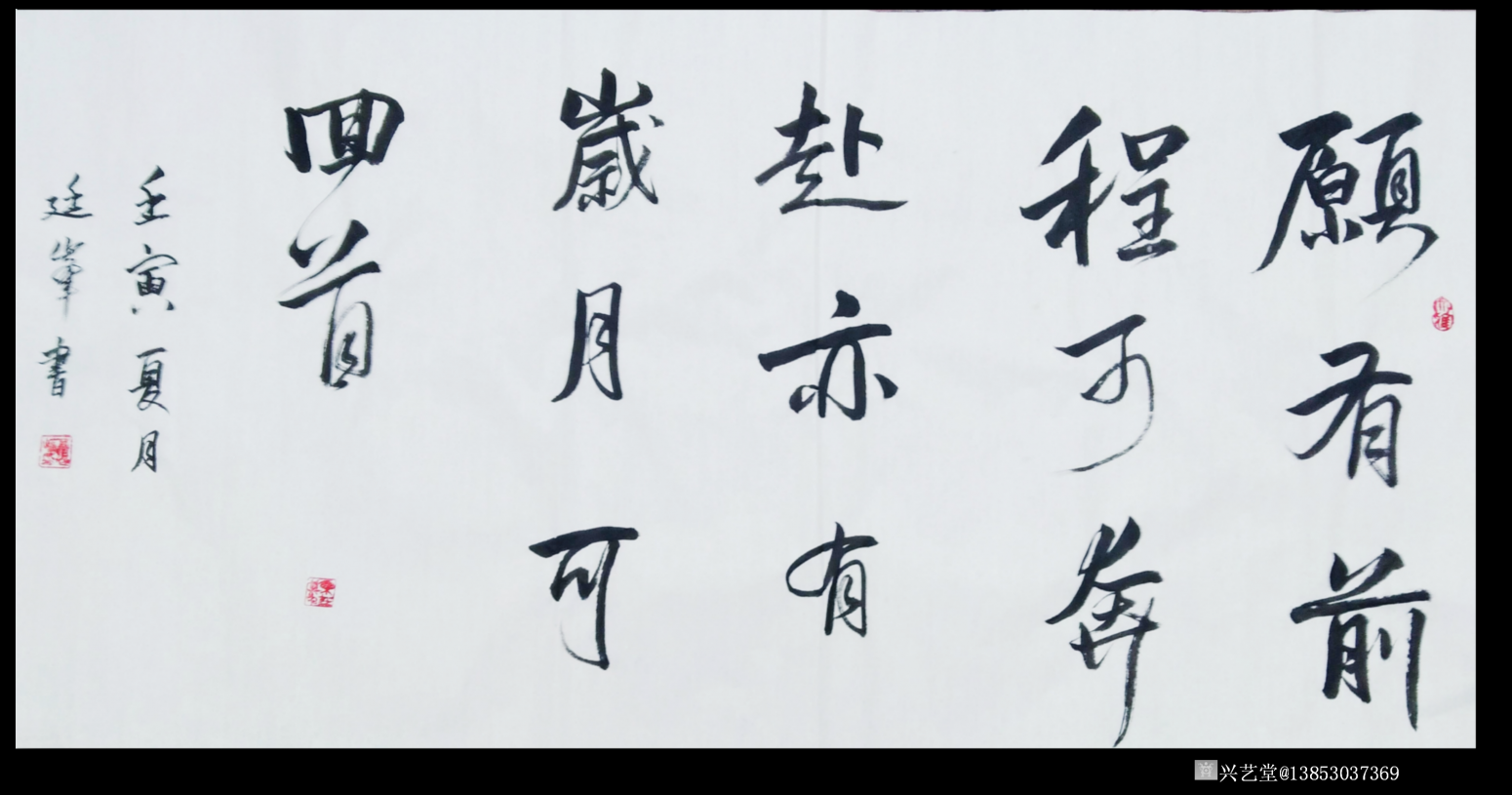 13853037369書法作品《愿有前程可奔赴》
