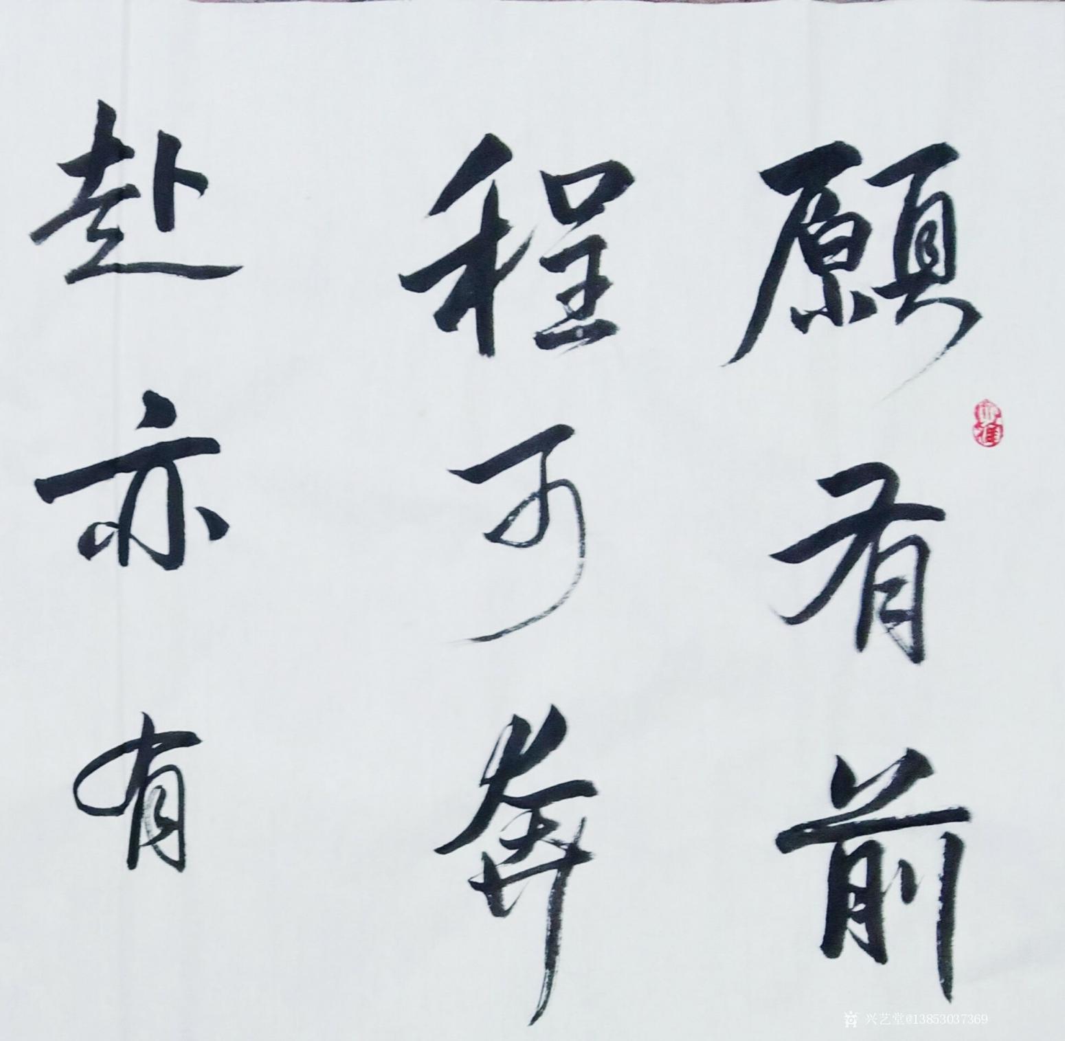 13853037369書法作品《愿有前程可奔赴》【圖0】