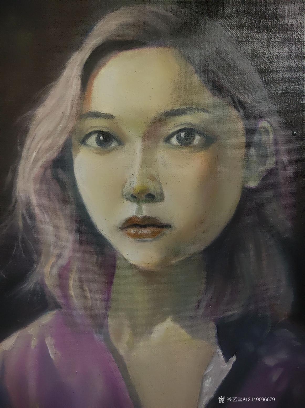 13149096679油畫作品《醉美人》【圖0】