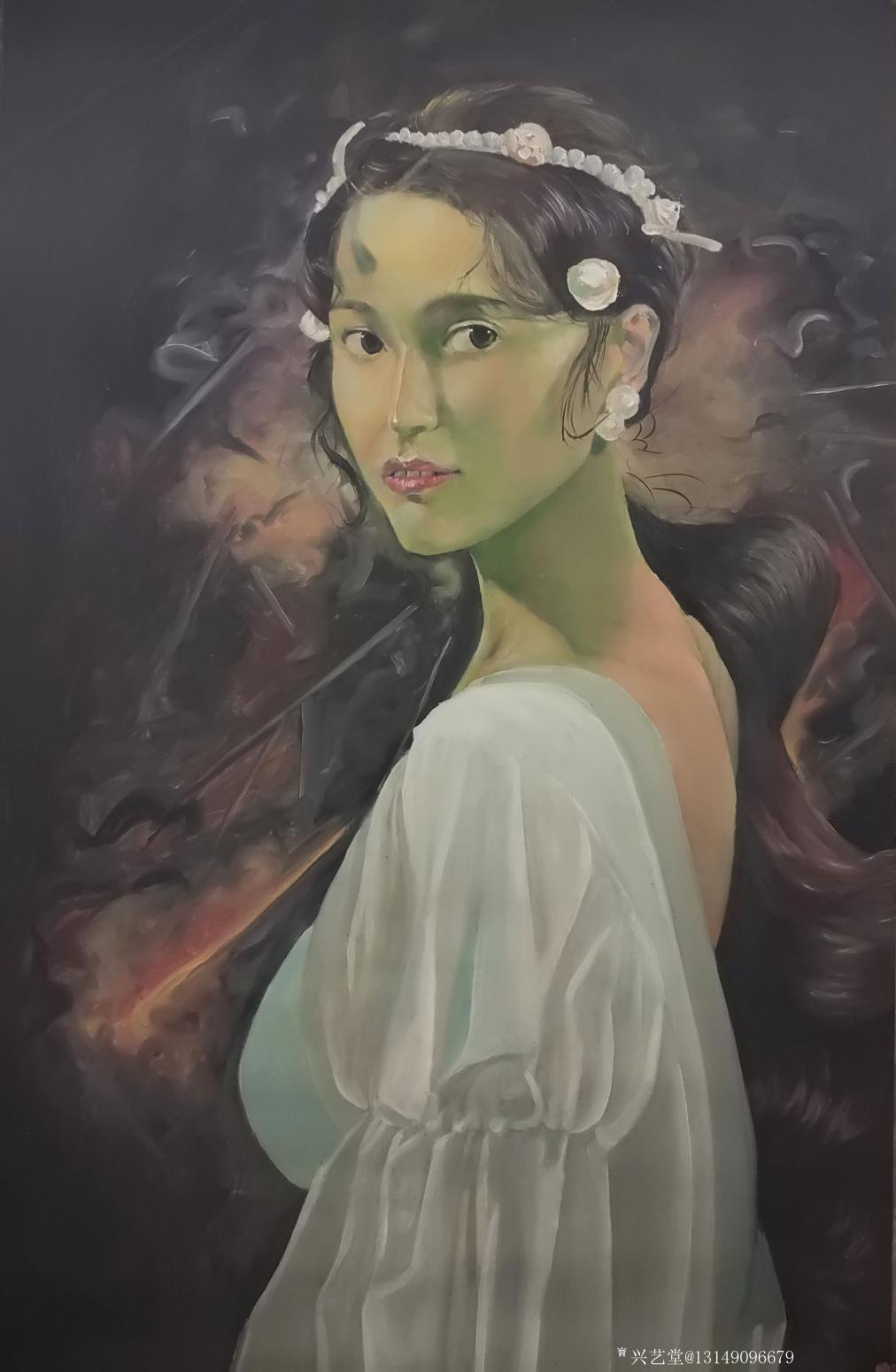 13149096679油畫作品《美女》