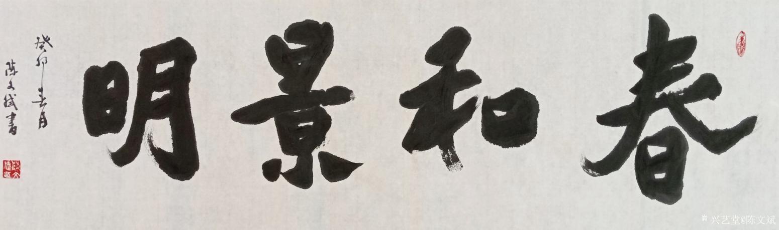 陳文斌書法作品《春和景明》【圖0】