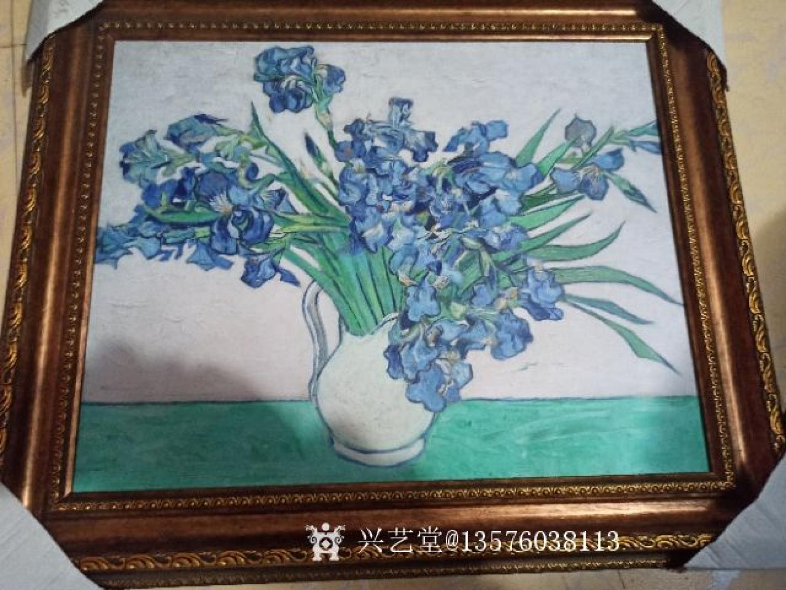 13576038113油畫作品《蘭色紫荊花》【圖1】