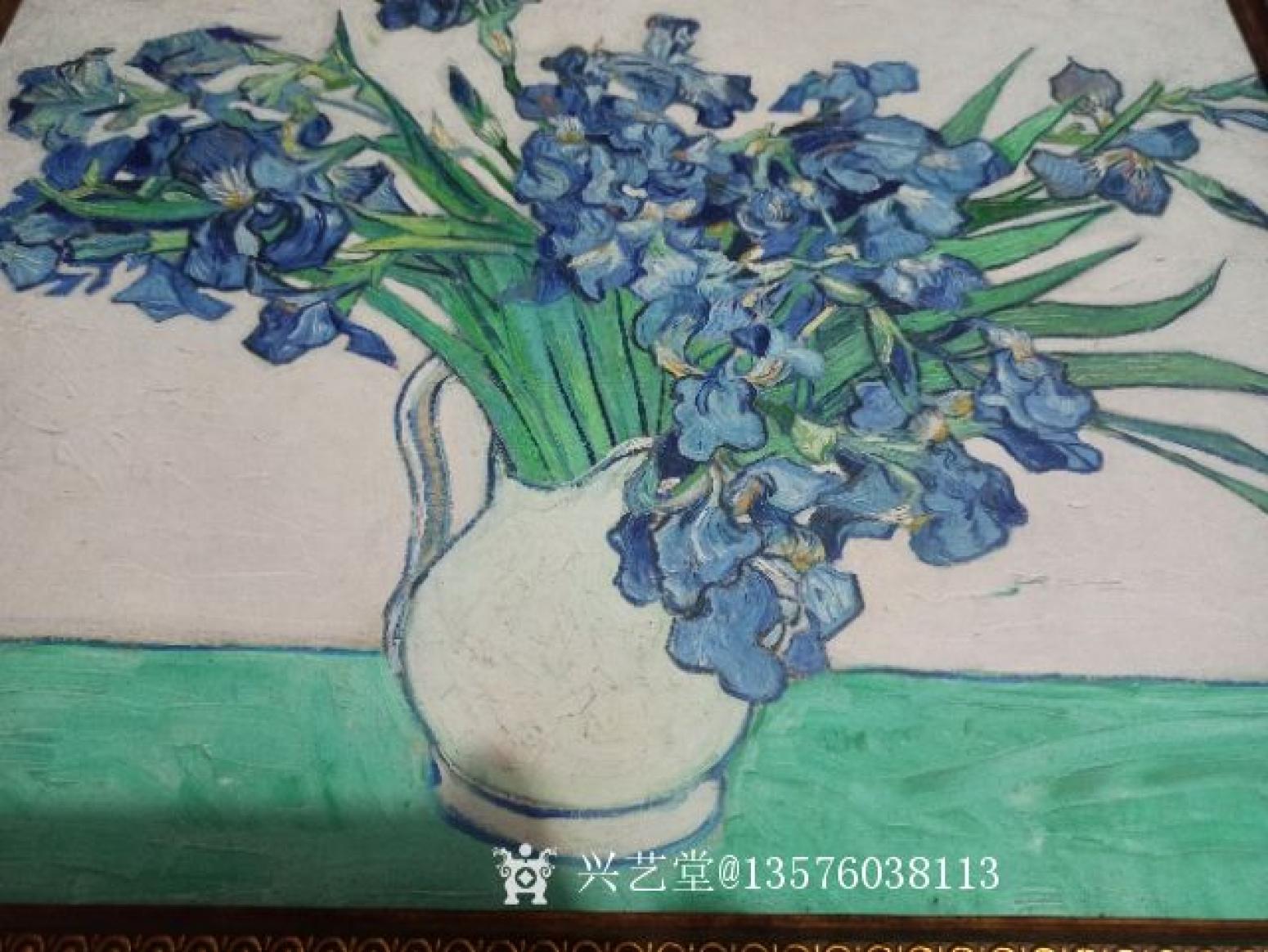 13576038113油畫作品《蘭色紫荊花》【圖2】