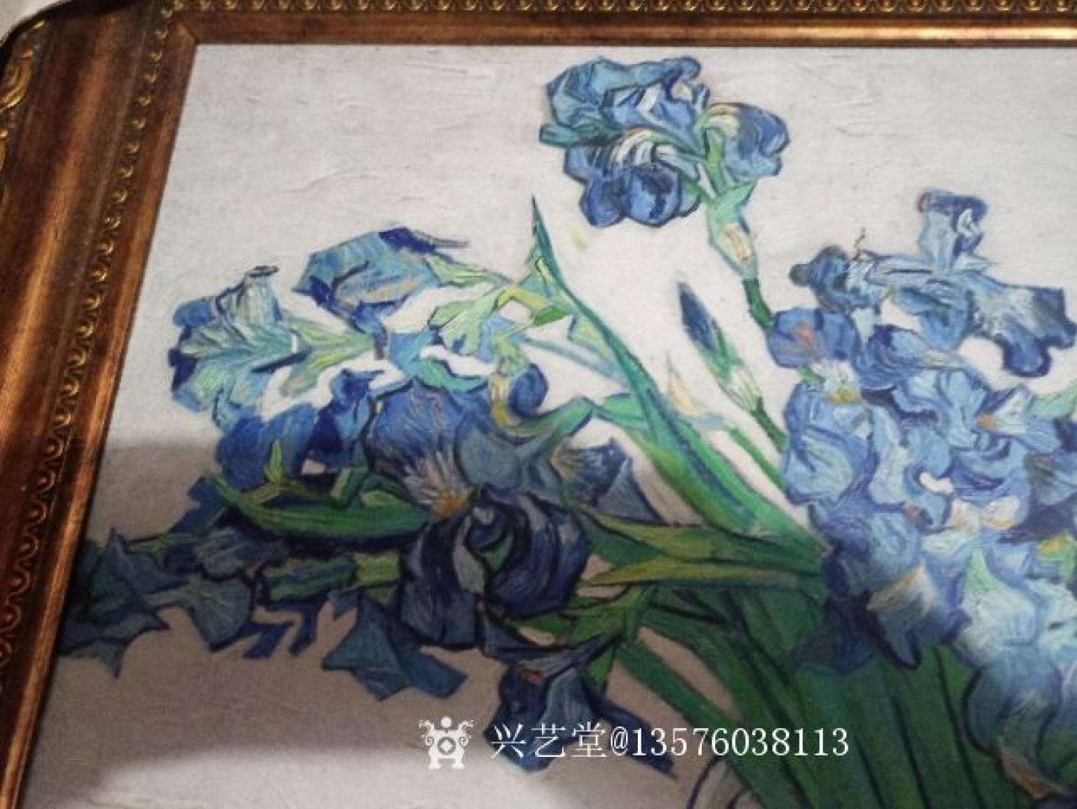 13576038113油畫作品《蘭色紫荊花》【圖3】