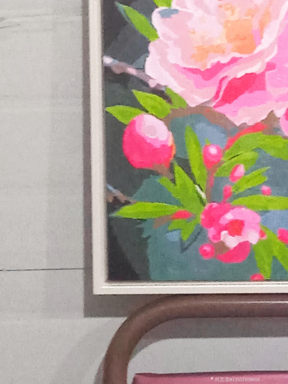 13557929016油畫作品《綻放桃花(已裱框)》【圖3】
